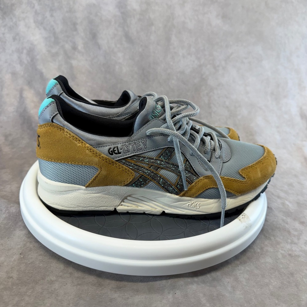 ASICS Gel-Lyte V Sneakers Women 8.5 Grey Tan 1191A228 Low Top Running Shoes
